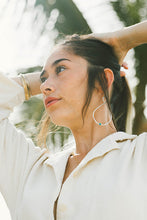 Load image into Gallery viewer, Small Teardrop Hammered Earrings - Amazonite