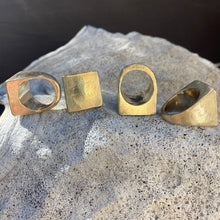 Load image into Gallery viewer, Yellow Bronze Square Ring