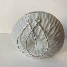 Load image into Gallery viewer, Teardrop Hammered Earrings Small no stone