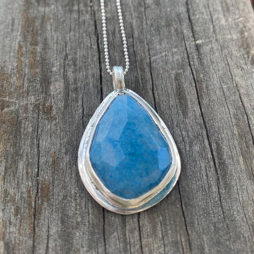 Lazulite Silver Necklace