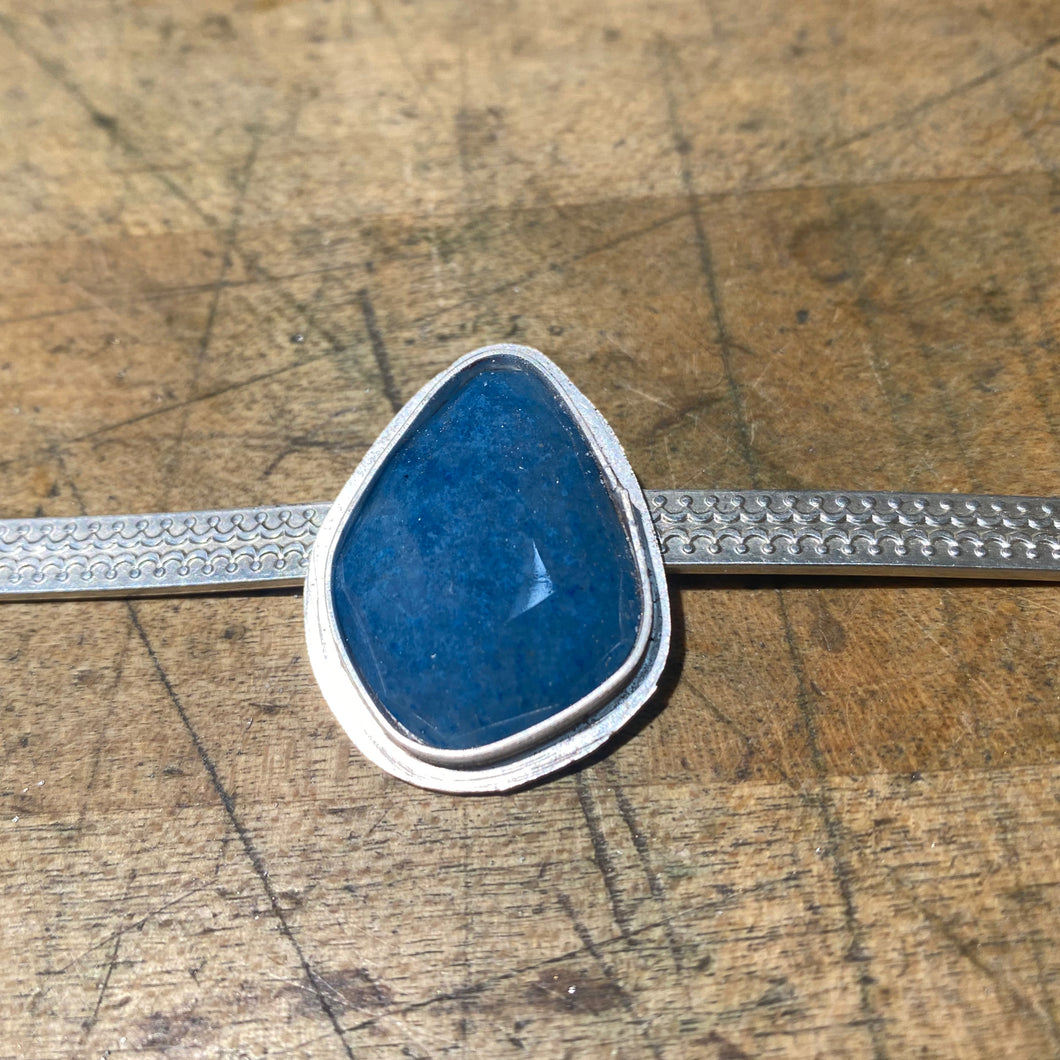 Lazulite Quartz Ring
