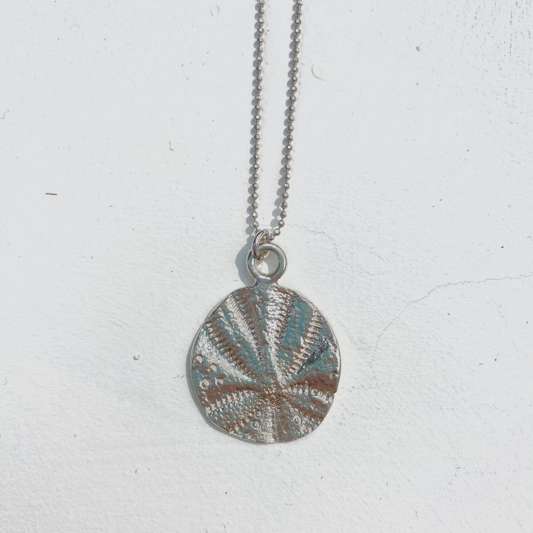 Sand Dollar Coin Necklace - Sterling Silver