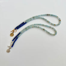Load image into Gallery viewer, Laguna Necklace - Aquamarine, Lapis and Gold
