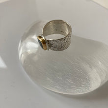 Load image into Gallery viewer, Grey Quartz Starfish Ring - 18K gold and sterling silver - size 9
