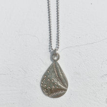 Load image into Gallery viewer, Sand Dollar Tear Drop Necklace - Sterling Silver
