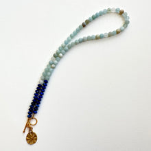 Load image into Gallery viewer, Laguna Necklace - Aquamarine, Lapis and Gold
