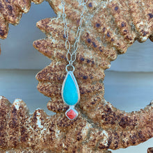 Load image into Gallery viewer, Earth /// Sky: Necklace Amazonite + Coral
