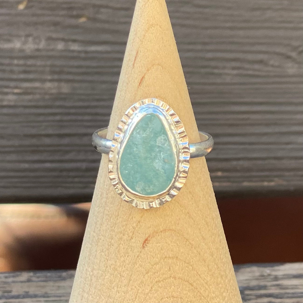 Aquamarine Tear Drop Stay Wild Ring