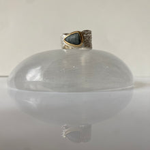 Load image into Gallery viewer, Grey Quartz Starfish Ring - 18K gold and sterling silver - size 9

