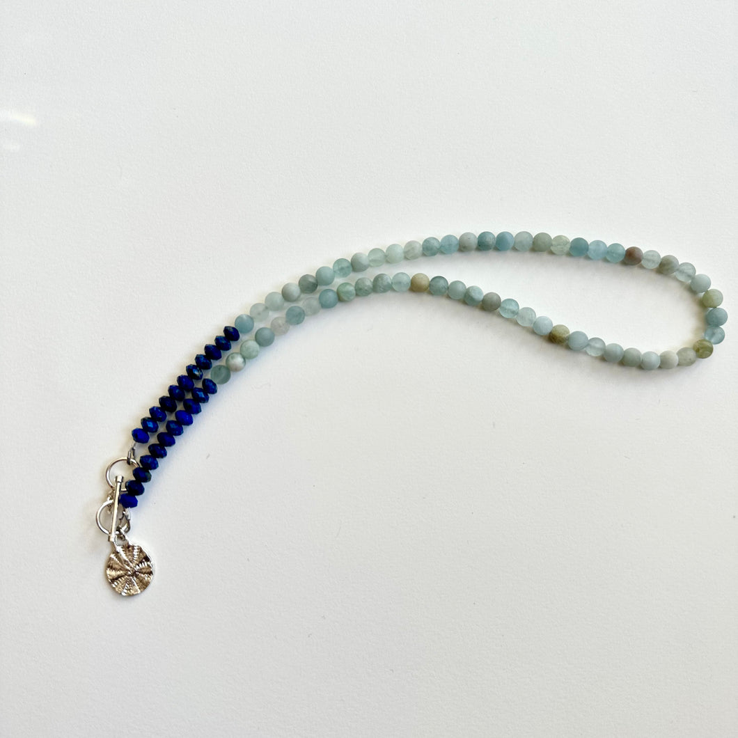Laguna Necklace - Aquamarine, Lapis and Silver